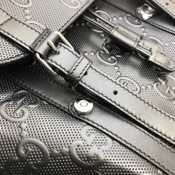 Affordable GUCCI GG embossed backpack 0125