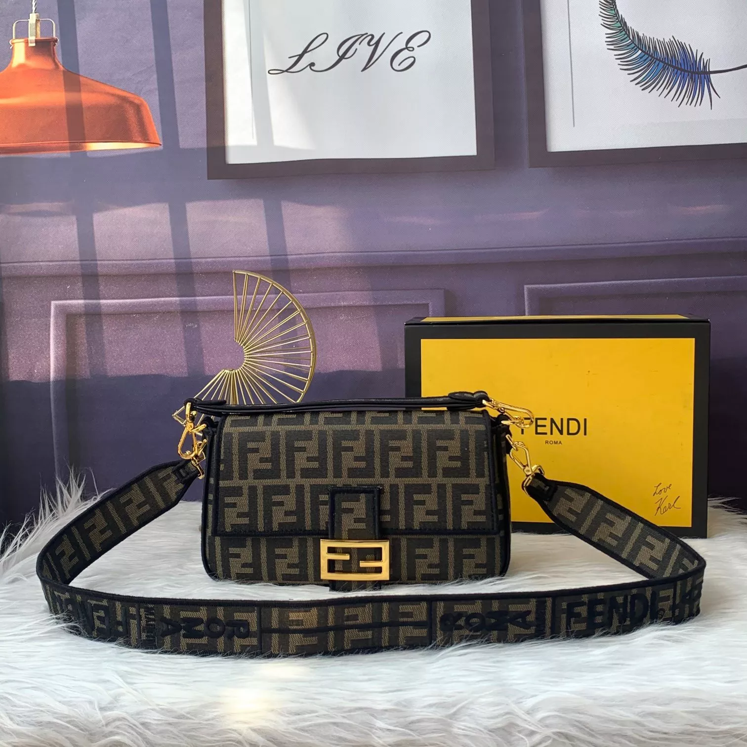 Affordable FENDI BAGUETTE -27-15-6cm 0119